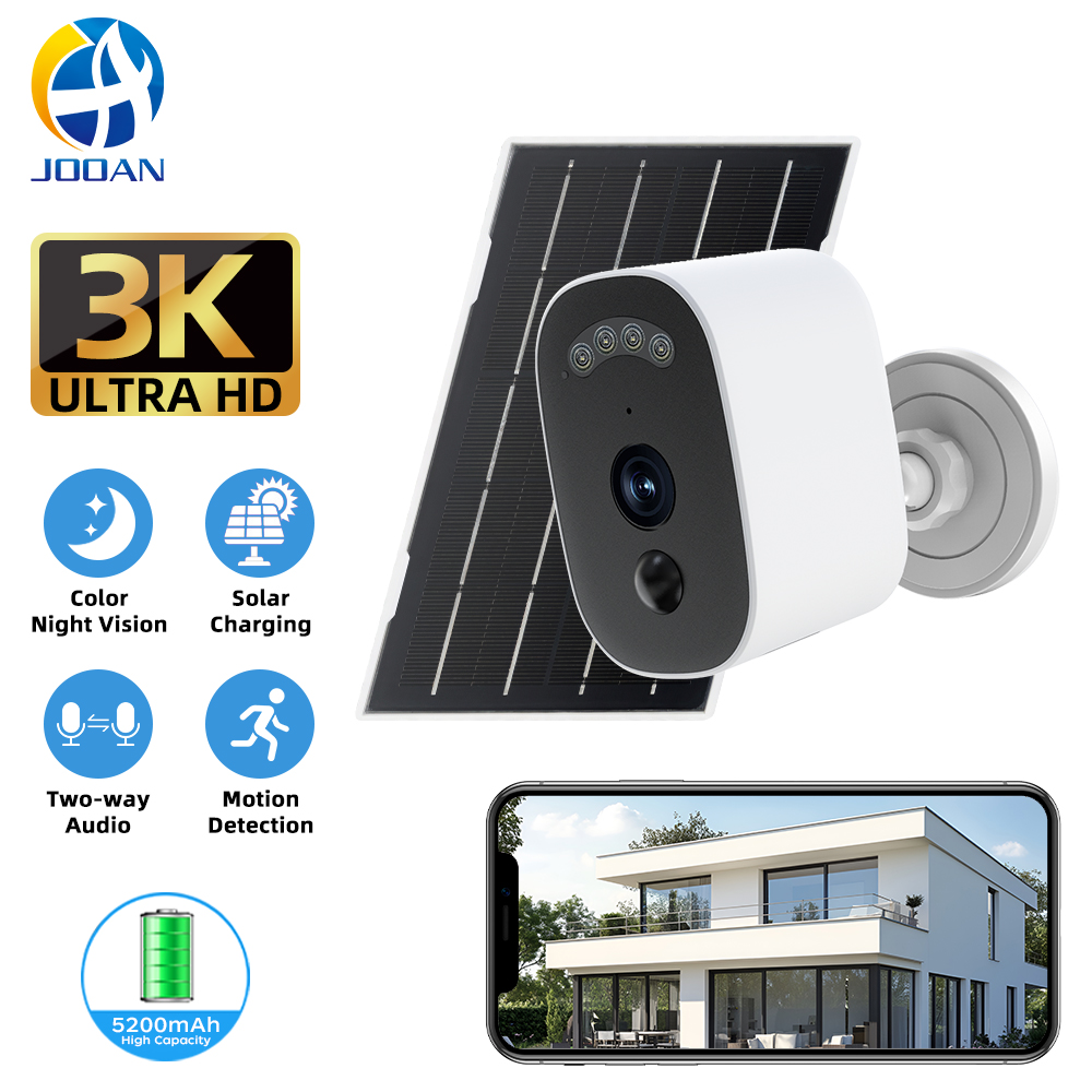 Home Security Video Cameras - Jooan 3K HD Solar Security Camera