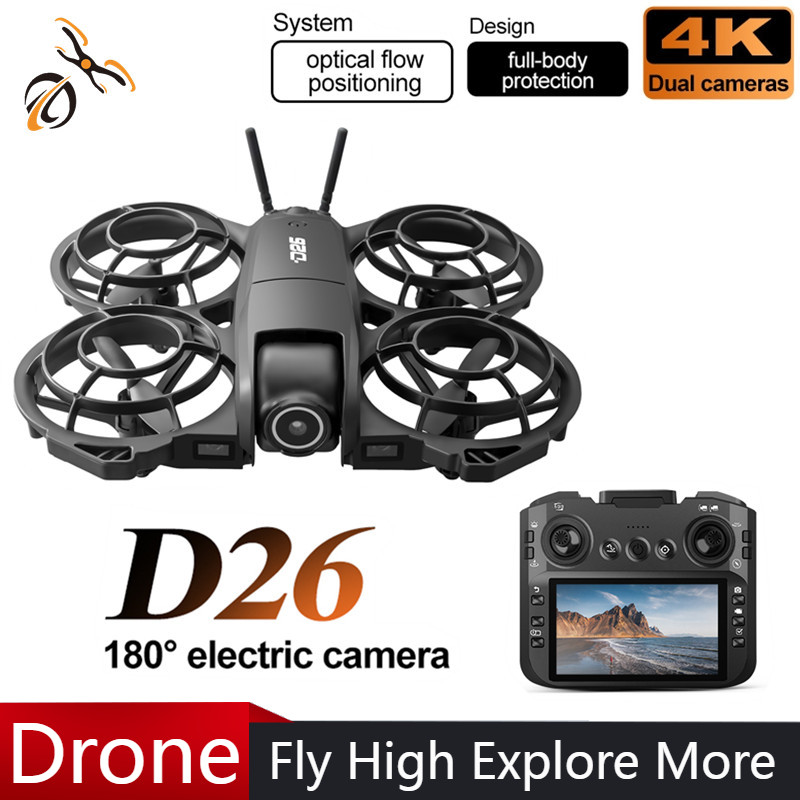 Home Security Cameras Outdoor - D26 Drone 4K Aerial HD 180°