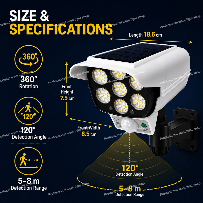77 LED Solar Dummy Security Ca - огляд і ціна Home Yard Security Cameras