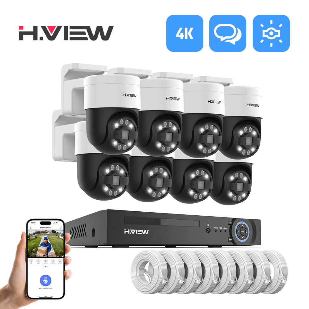 H.view 8Ch 4K 5MP 8MP Cctv Sec - огляд і ціна Home Security Deals