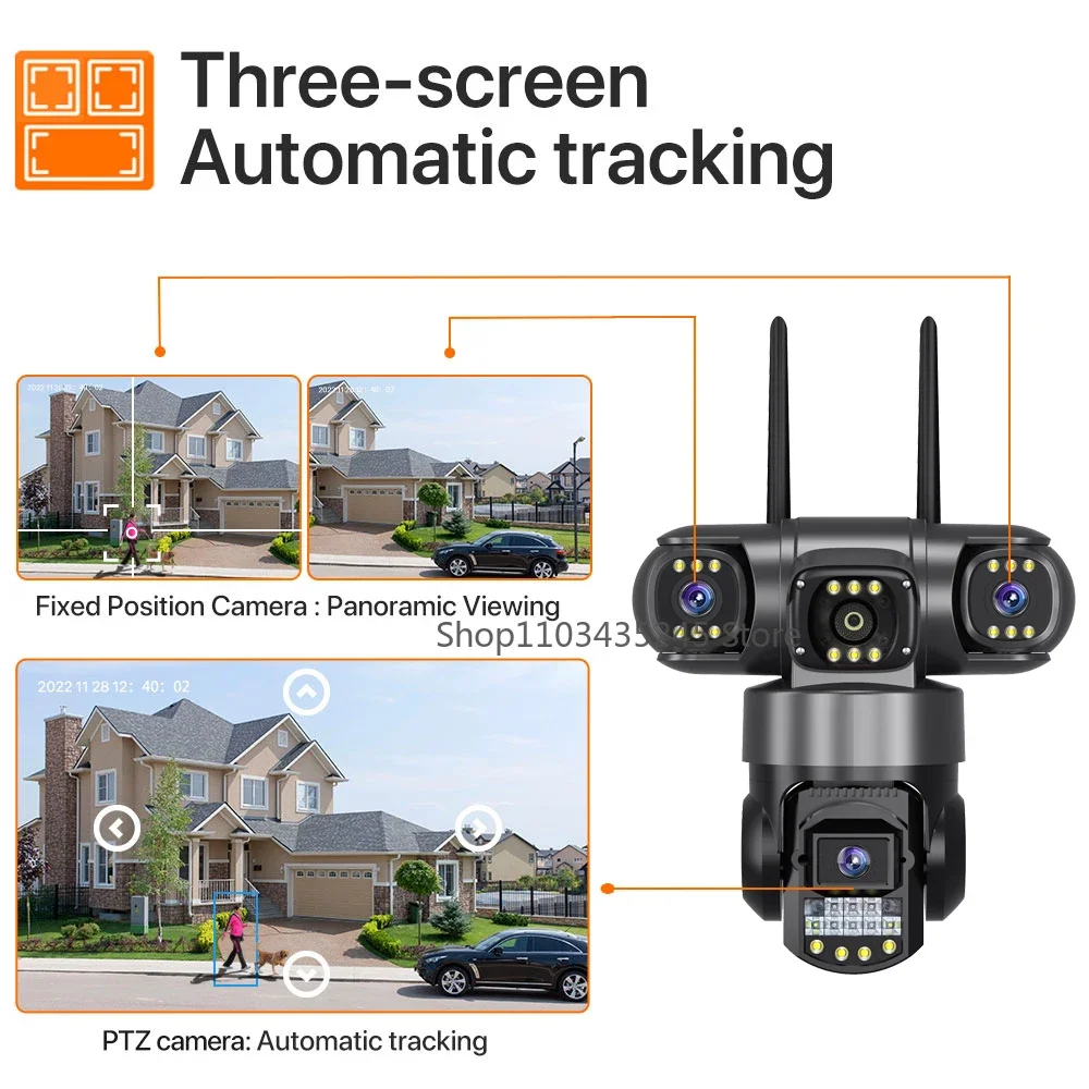 3-Lens 4G Wifi Surveillance Ca - огляд і ціна Home Yard Security Cameras