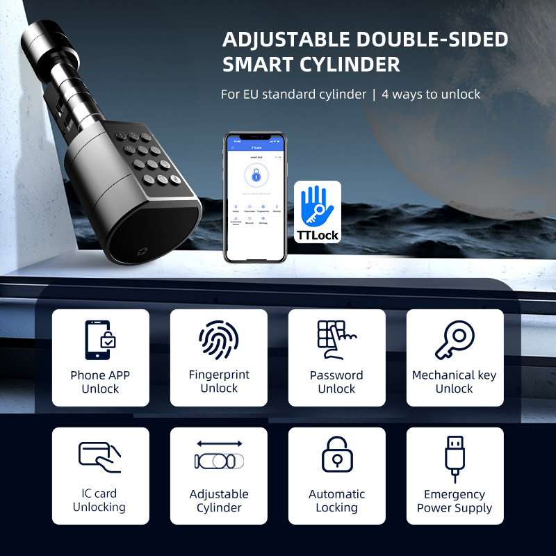 Smart Euro Cylindrical Door Lo - огляд і ціна Home Security Key