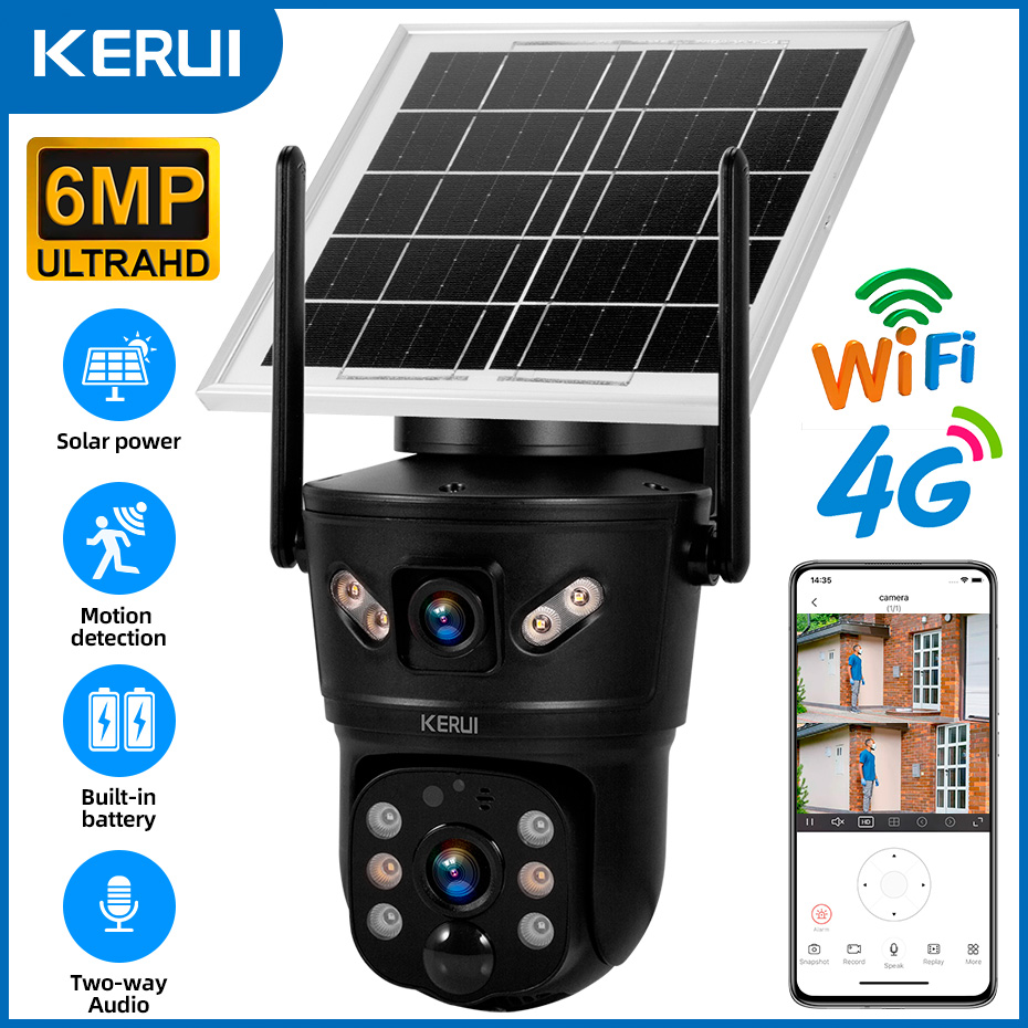 KERUI Outdoor 6MP Solar Camera - огляд і ціна Home Security Video Cameras