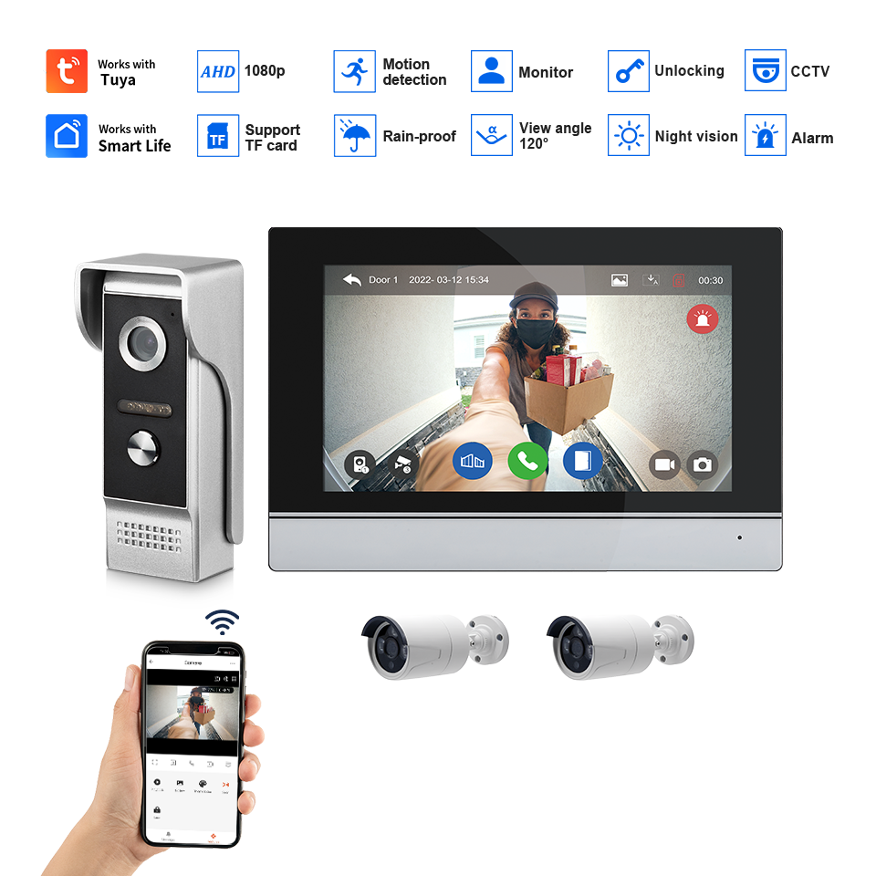 7Inch IPS Screen 2MP  Tuya Rem - огляд і ціна Home Security Land