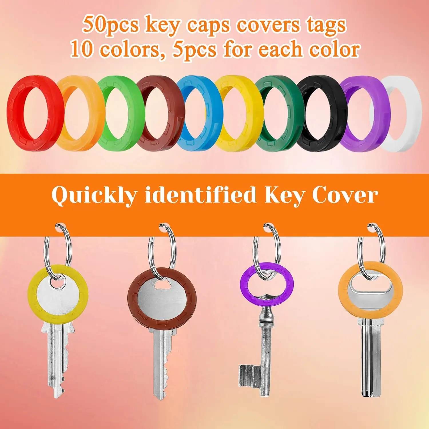 10-50Pcs Key Cap Covers Durabl - огляд і ціна Home Security Key