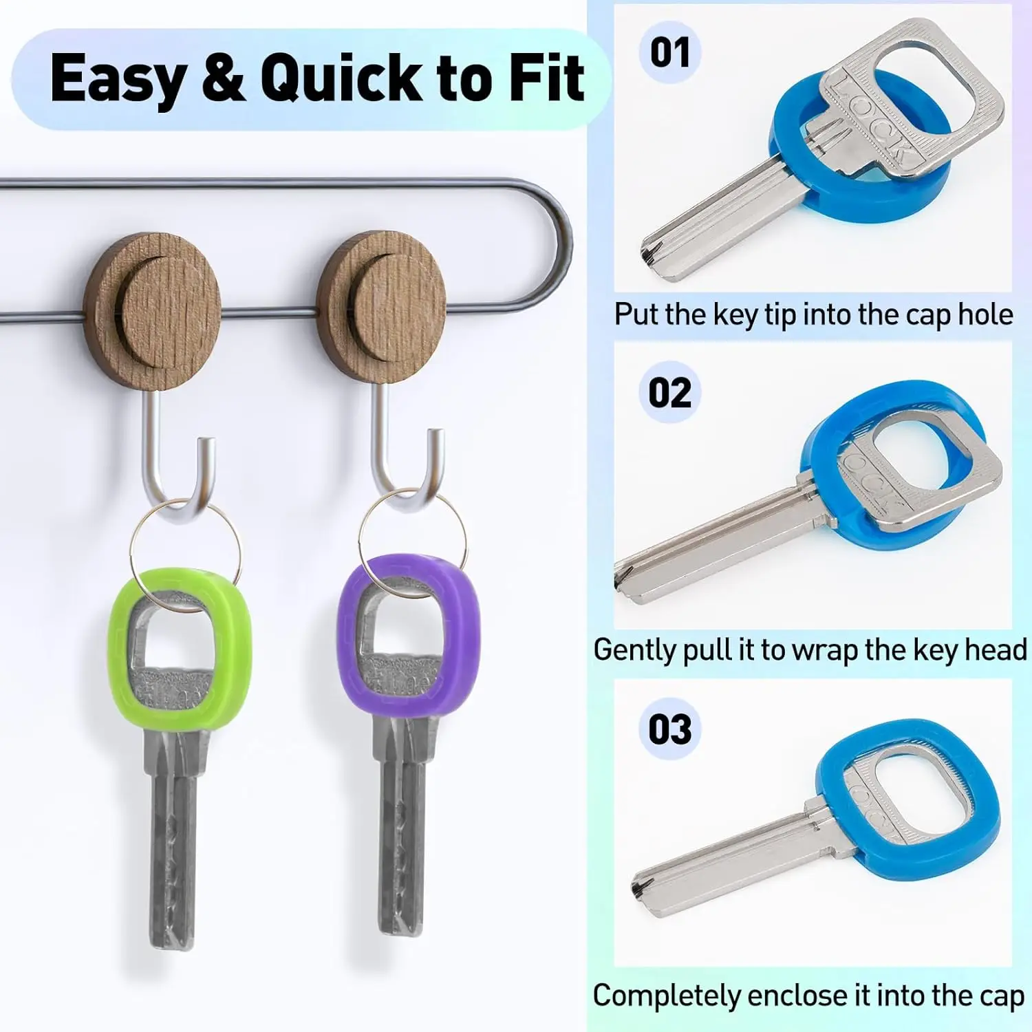 10-50Pcs Key Cap Covers Durabl - огляд і ціна Home Security Key